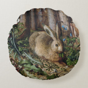 Antieke Houten Bos Natuur Donkere Cottagecore Rond Kussen