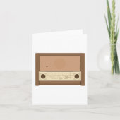 Antieke houten radio uit de jaren 40 kaart (Voorkant)