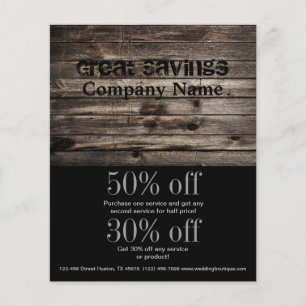 antieke houtnerf handyman constructie flyer