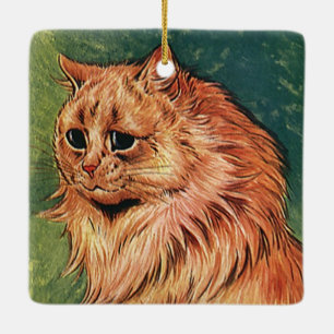 Antieke huisdieren, Langharige oranje kat Keramisch Ornament