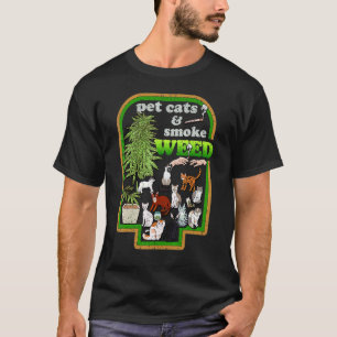 Antieke Huiskatten En Roken Wiet T-shirt