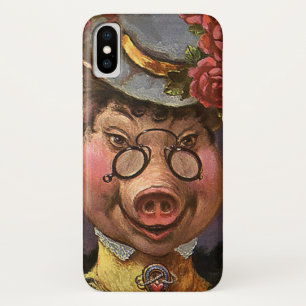 Antieke humor, domme en grappige Victoriaanse dame iPhone X Hoesje