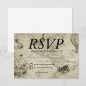 Antieke Huwelijkskaart RSVP-reactie Antwoord Moder (Voorkant / Achterkant)