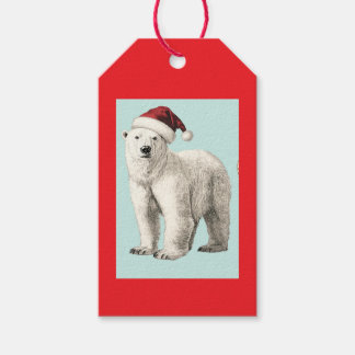 ANTIEKE IJSBERE IN KERSTMUTS CADEAULABEL