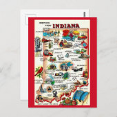 Antieke Indiana geïllustreerd Briefkaart (Voorkant / Achterkant)