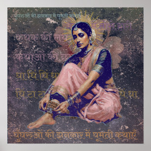 Antieke Indiase Kathak Ghungroo Dans Erfstuk Kunst Poster