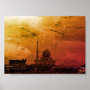 Antieke Irak Bagdad Buniya Moskee Poster