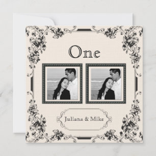 Antieke ivoor en zwarte fototafel nummer kaart