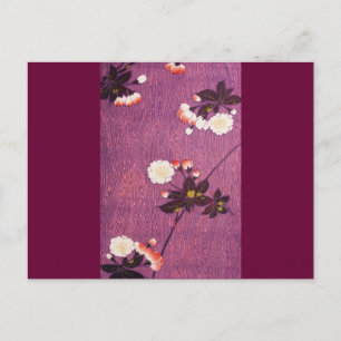 Antieke Japanse Kimono Textiel, Kersenbloesems Briefkaart