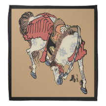 Antieke Japanse paard op kameelbruin