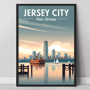 Antieke Jersey City New Jersey Poster