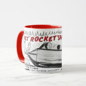 Antieke Jet Raket Ruimteschip Mok (Voorkant links)