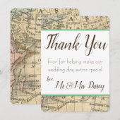 Antieke kaart bedankkaart (Voorkant / Achterkant)