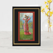 Antieke kaart moeder en kind (Gele Bloem)