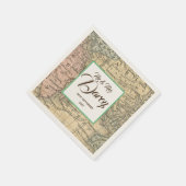 Antieke kaart servet (Hoek)