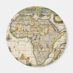 Antieke kaart van Afrika door Hondius en Jansson Magneet