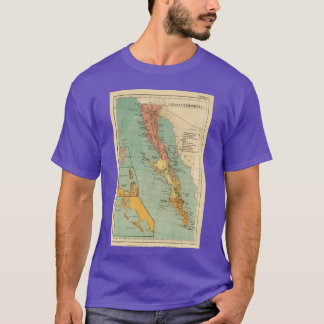 Antieke kaart van Baja California 1899 T-shirt