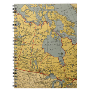 Antieke kaart van Canada Notitieboek