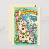 Antieke kaart van Delaware (Voorkant / Achterkant)