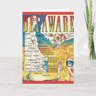Antieke kaart van Delaware
