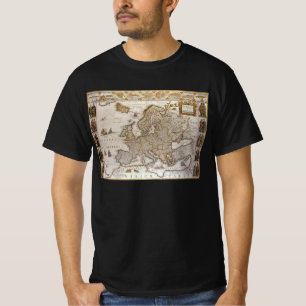 Antieke kaart van Europa door Willem Jansz Blaeu,  T-shirt