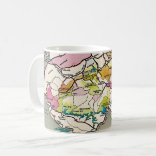 Antieke kaart van Great Smoky Mtns. Koffiemok