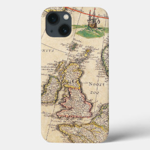 Antieke kaart van het Verenigd Koninkrijk iPhone 13 Hoesje