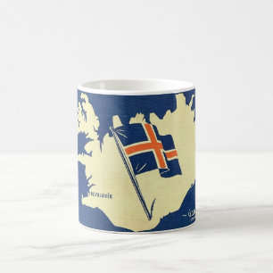 Antieke kaart van IJsland-mok Koffiemok