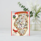 Antieke kaart van Illinois (Staand voorkant)