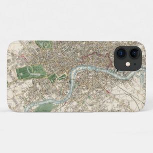Antieke kaart van Londen Engeland (1853) iPhone 11 Hoesje