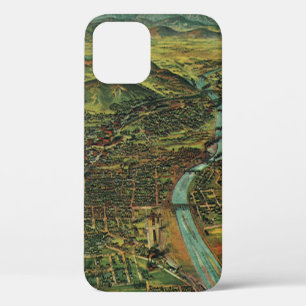 Antieke kaart van Los Angeles, Californië en rivie iPhone 12 Hoesje