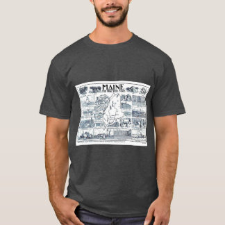 Antieke kaart van Maine 1912 T-shirt