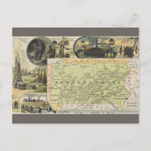 Antieke kaart van Pennsylvania