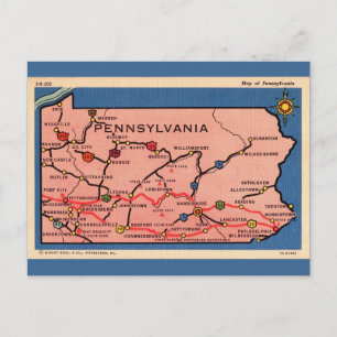 Antieke kaart van Pennsylvania 