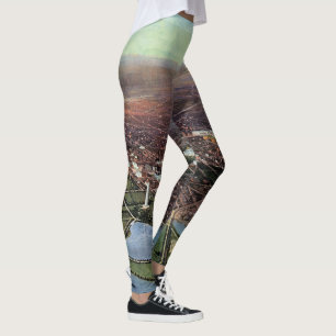 Antieke kaart van Washington DC en de Potomacrivie Leggings