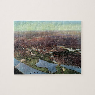 Antieke kaart van Washington DC en de Potomacrivie Legpuzzel
