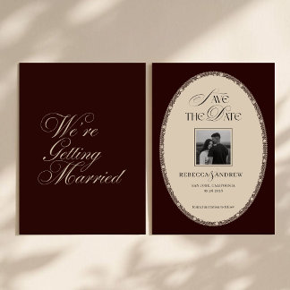 Antieke Kanten Oude-Money-Fotohuwelijk Luxe Huweli Save The Date