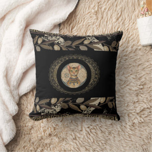 Antieke kattenkunst, bloemmotief uit de oudheid kussen