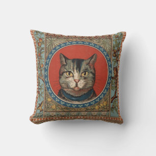 Antieke kattenleven voor Kitty Cat Klassieke Victo Kussen