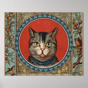 Antieke kattenleven voor Kitty Cat Klassieke Victo Poster