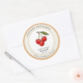 Antieke kersenjam pot Etiket voor inmaken (Envelop)