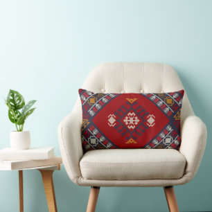 Antieke Kilim Kussen, Decoratief Turks Marokkaans Kussen