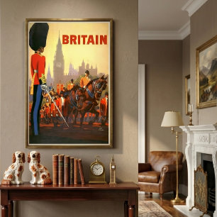 Antieke King's British Royal Guard Groot-Brittanni Poster