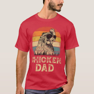 Antieke Kip Papa Kip Liefhebbers Vader Vaderdag T-shirt