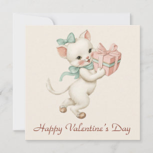 Antieke Kittenscadeau Valentijnsdag Kaart