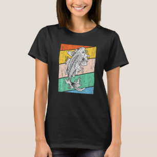 Antieke Koi Vis Japanse Karper Aziatisch Japan T-shirt