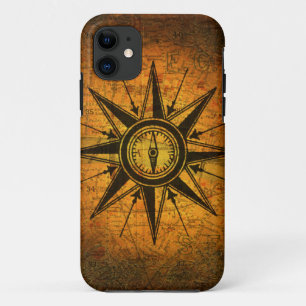 Antieke kompasroos iPhone 11 hoesje