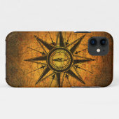 Antieke kompasroos Case-Mate iPhone case (Achterkant (horizontaal))