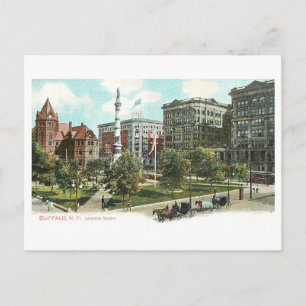 Antieke Lafayette Square, Buffalo, New York Briefkaart