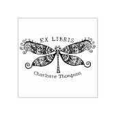 Antieke Libelle, Bibliotheek Ex Libris Rubberstempel (Afrduk)